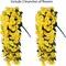 Artificial Fake Hanging Flowers Plants for Outdoor Outside Spring Decoration, 2PCS Faux Silk UV Resistant Look Real Yellow Morning Glory Trailing Vines for Home Planter Porch Patio Balcony